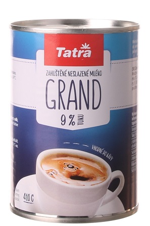 Tatra Grand Mlieko do kávy 410 g, zahustené nesladené mlieko