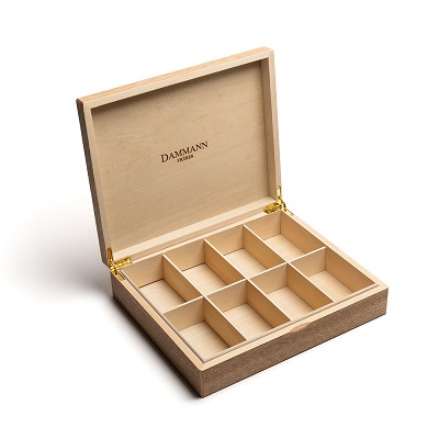 8-dielny box na čaj (na 48 sáčkov) - hnedý 6570