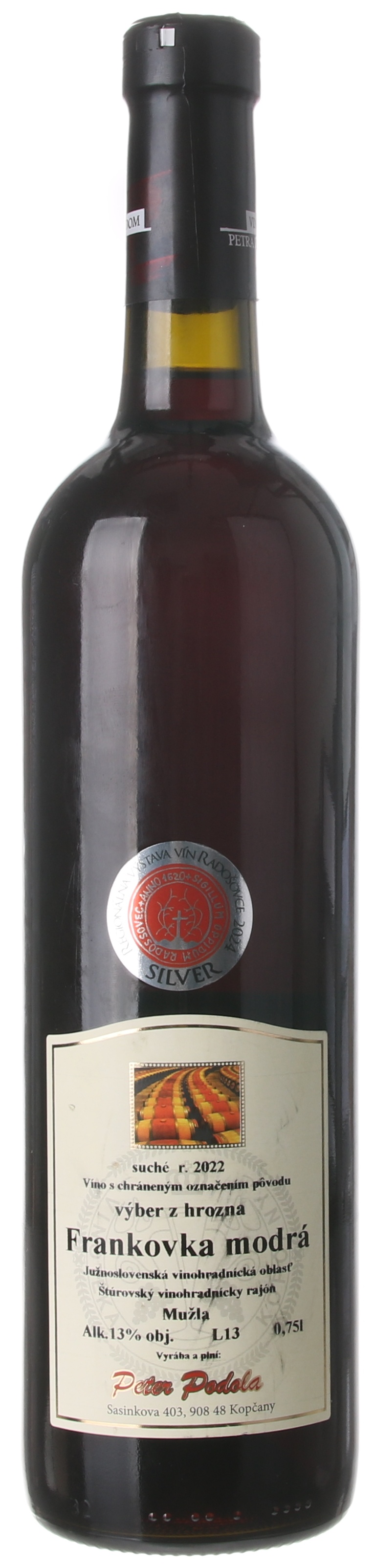 Peter Podola Frankovka modrá 2022 0,75
