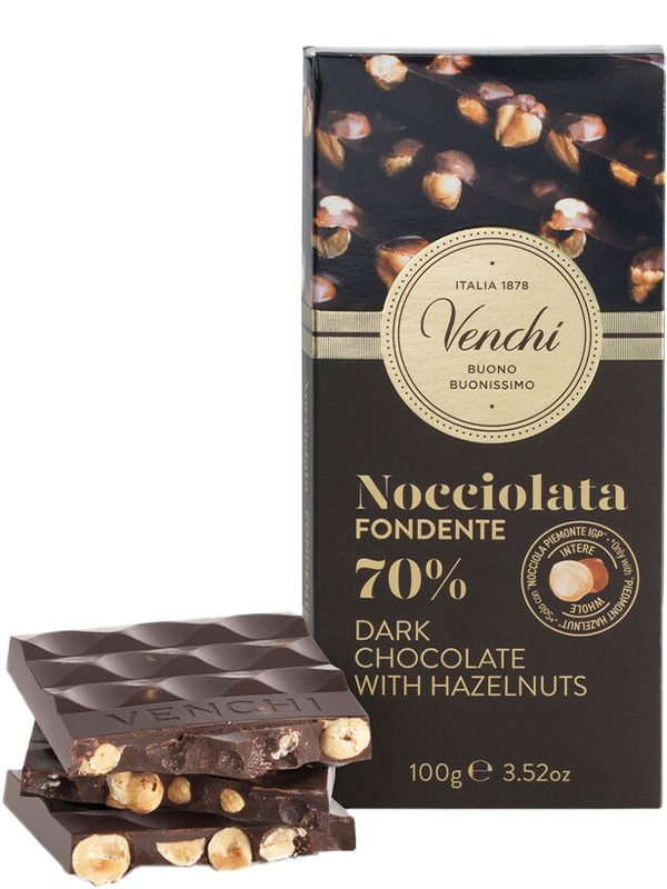 Nocciolata Horká čokoláda 70% Extra Dark s lieskovými orieškami 100g
