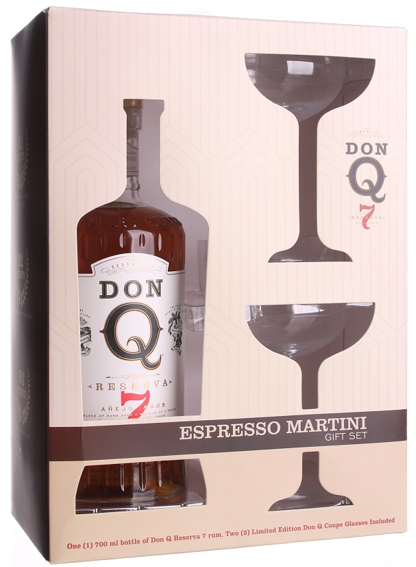 DON Q Reserva 7 Aňos Espresso Martini GIFT SET 40% 0,7