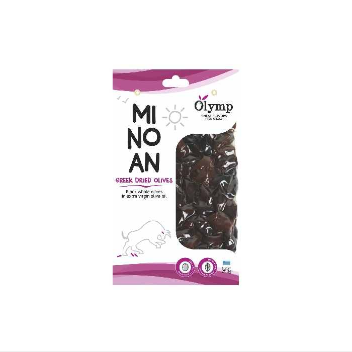 Sušené čierne olivy s kôstkou  250g