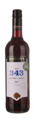 Hardys BIN 343 Cabernet - Shiraz 0,75L, r2021, cr, sc