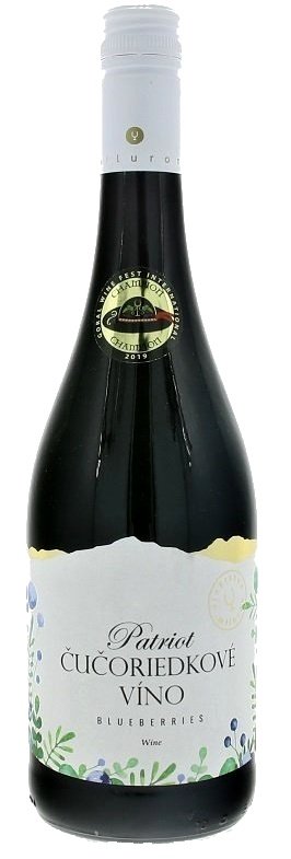 Miluron PATRIOT - Čučoriedkové víno 0,75L, ovvin, cr, plsl