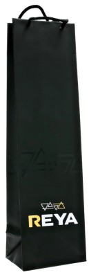 Reya darčeková taška na 1 fľašu, čierna mat. 400 x 90 x 110 mm