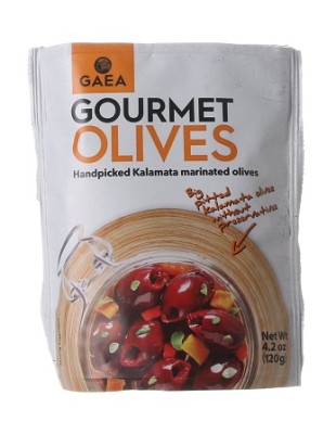 GAEA Gourmet Olivy - Kalamata olivy bez kôstky marinované, 120gr,ochr