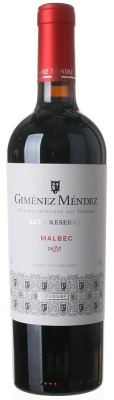 Giménez Méndez Alta Reserva Malbec 0,75L, r2020, cr, su