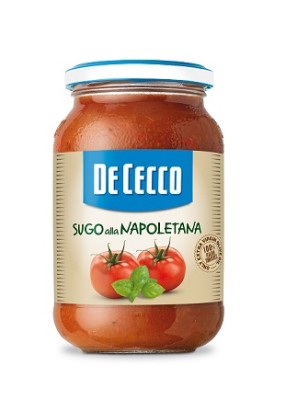 DE CECCO Sugo alla Napoletana, paradajková omáčka s bazalkou, pasterizované, 400 g (382 ml),sklo pohár
