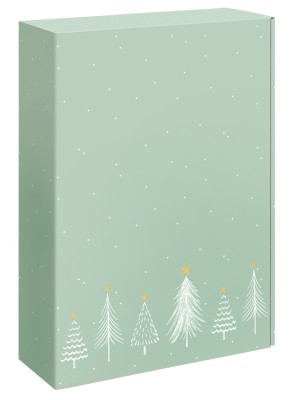 Darčeková krabica Modern Christmas na 3 fľaše 360x250x95 mm