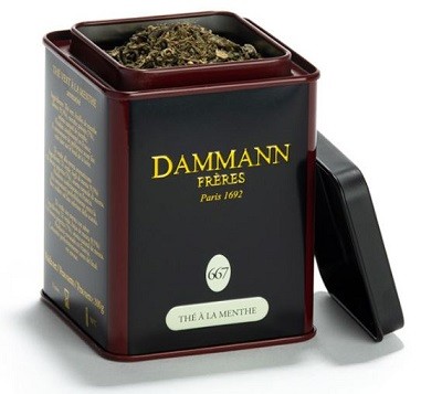 Dammann Fréres La Boite Thé Vert a la Menthe N°667, 100 g, 6559,zelcaj, plech