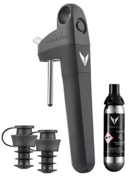 Coravin Pivot Wine Preservation System - Black + argónová kapsula a 2 x Pivot stopper