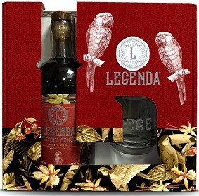 Legenda Cherry Spiced Rumový likér 35% + pohár 0,7L, liker, DB