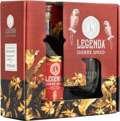 Legenda Cherry Spiced Rumový likér 35% + pohár 0,7L, liker, DB