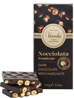 VENCHI Nocciolata Horká čokoláda 60% s lieskovými orieškami 100g,tmacok