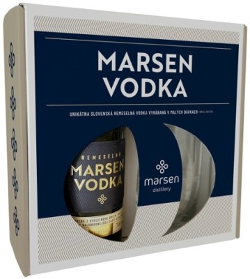 Marsen Remeselná vodka 40% + pohár 0,7L, vodka, DB