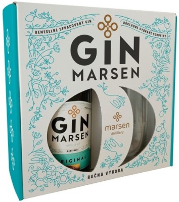 Marsen Gin Originál 42% + pohár 0,7L, gin, DB