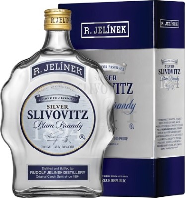 R.Jelínek Kosher Slivovica Silver 50%, - budílk DB 0,7L, destin, DB