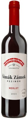Šimák Zámok Pezinok Merlot 0,75L, r2023, ak, cr, su