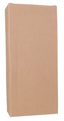 Darčeková krabica vlnitá lepenka natur na 2 fľaše 363x78x162 mm