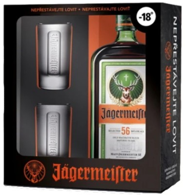 Jägermaister Bylinný Likér 35% + Box + Poháre 0,7L, DB