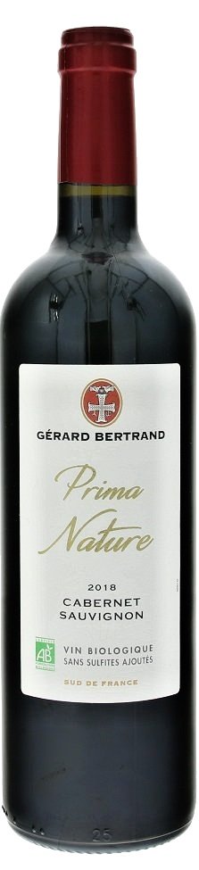 Gérard Bertrand Prima Nature Cabernet Sauvignon, BIO 0,75L, IGP, r2018, cr, su