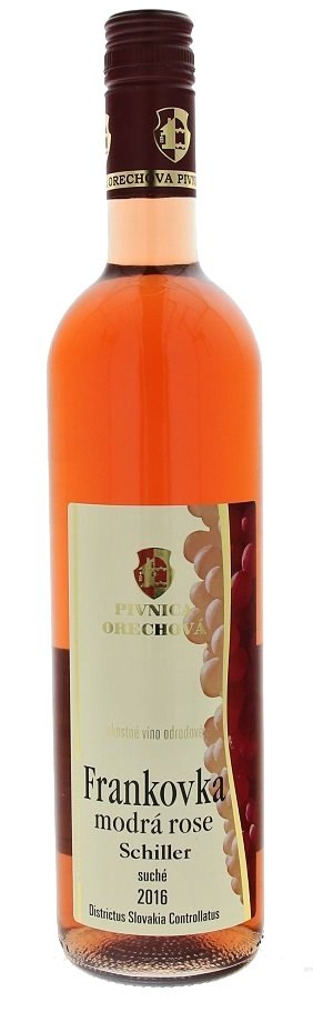 Pivnica Orechová Frankovka modrá rosé 0,75L, r2016, ak, ruz, su