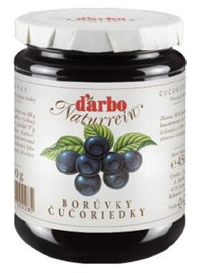 D´arbo Čučoriedkový džem 450g,sklo pohár