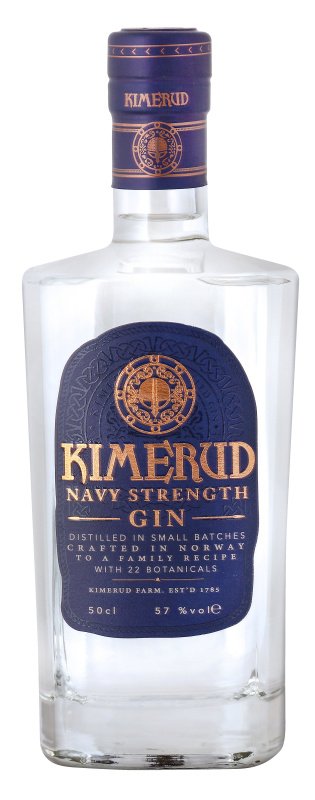 Kimerud Navy Strength Gin 57% 0,5L, gin