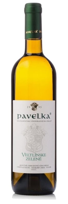 Pavelka Veltlínske zelené 0,75L, r2018, nz, bl, su