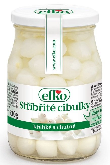 Efko Strieborné cibulky 370 ml,sklo pohár