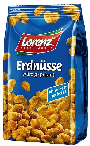 Lorenz Erdnusse Arašídy wurzig pikant 150g