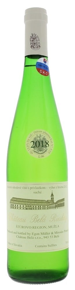 Château Belá Riesling L06 0,75L, r2018, vzh, bl, su