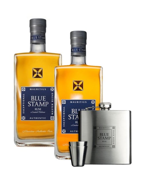 2 x Blue Stamp 42% 0,7L, rum + ploskačka zadarmo