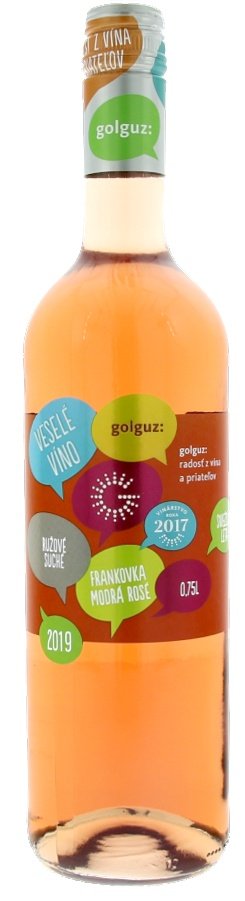 Golguz Veselé víno Frankovka modrá rosé 0,75L, r2019, ak, ruz, su, sc