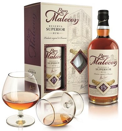Malecon Reserva Superior 15YO 40% s 2 pohármi 0,7L, rum, DB