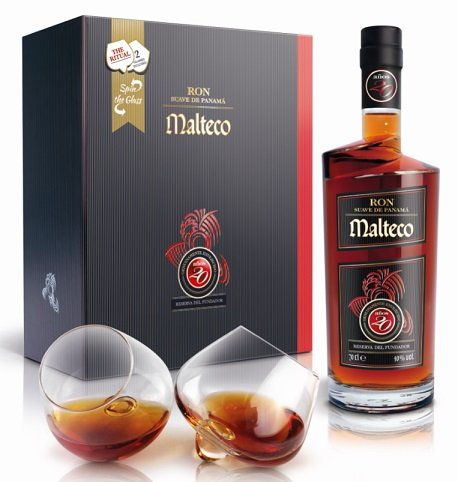 Malteco Reserva Del Fundador 20YO  40 % s 2 pohármi 0,7L, rum, DB