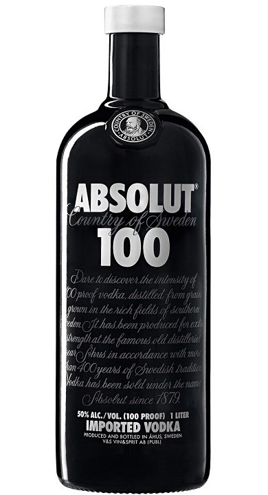 Absolut vodka 100 50% 1L, vodka