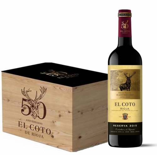 El Coto Coto 50 Aniversario Reserva 6 x 0,75L 4,5L, DOCa, r2015, cr, su, DB