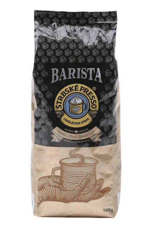 Štrbské Presso Barista Cafeterie  A40/R60 500 g,zrn, vako