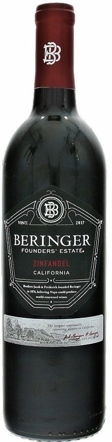 Beringer Founders Estate Old Vine Zinfandel 0,75L, r2017, cr, su