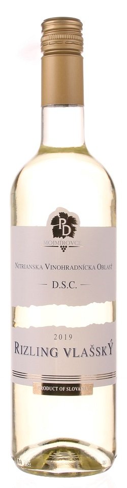 PD Mojmírovce Rizling vlašský 0,75L, r2019, ak, bl, su, sc