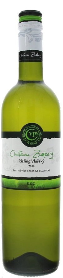 Pavelka Château Zumberg Rizling vlašský 0,75L, r2019, ak, bl, su, sc