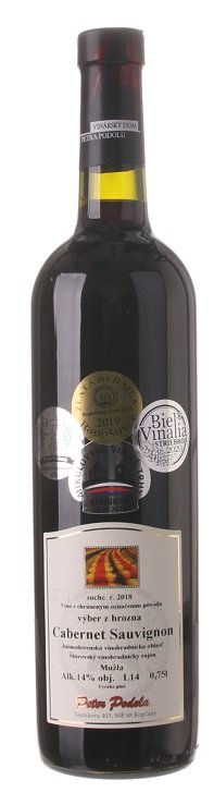 Peter Podola Cabernet Sauvignon 0,75L, r2018, vzh, cr, su