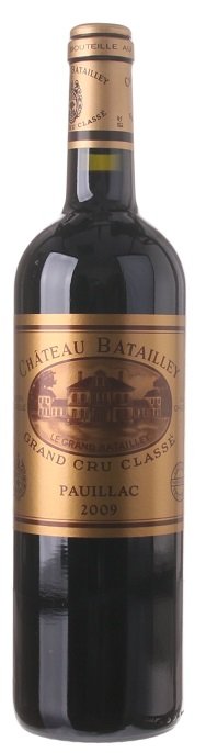 Bordeaux Château Batailley 0,75L, AOC, Grand Cru Classé, r2009, cr, su