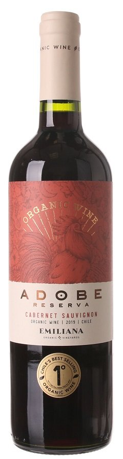 Emiliana Adobe Cabernet Sauvignon BIO 0,75L, r2019, cr, su