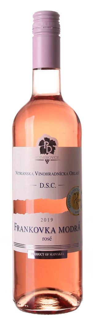 PD Mojmírovce Frankovka modrá Rosé 0,75L, r2019, ak, ruz, plsu, sc