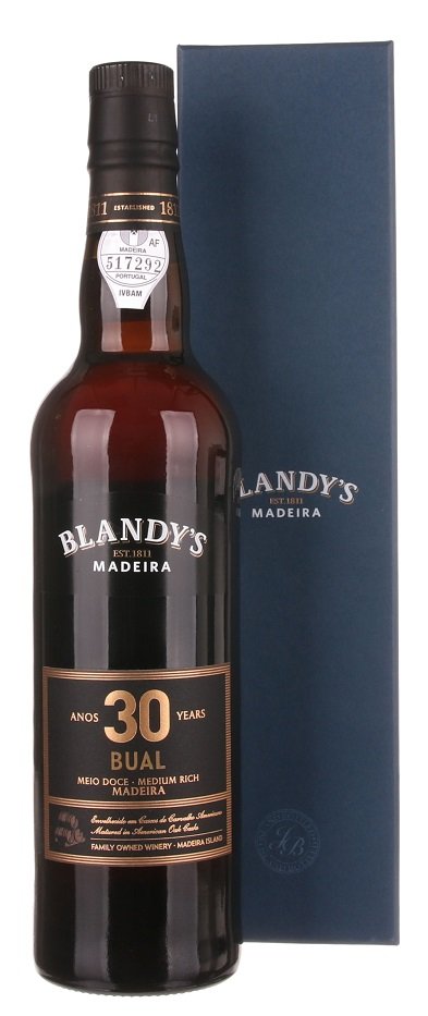 Blandy's Madeira Bual 30 Y.O. Medium Rich 0,5L, fortvin, bl, sl, DB