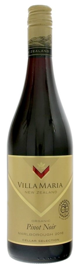 Villa Maria Cellar Selection Pinot Noir Organic 0,75L, r2016, cr, su