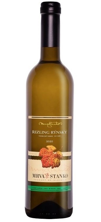 Mrva & Stanko Rizling rýnsky, Mužla 0,75L, r2020, nz, bl, su