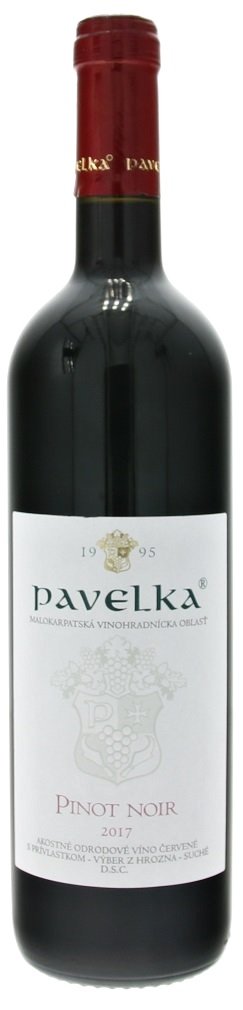 Pavelka Pinot Noir 0,75L, r2017, vzh, cr, su